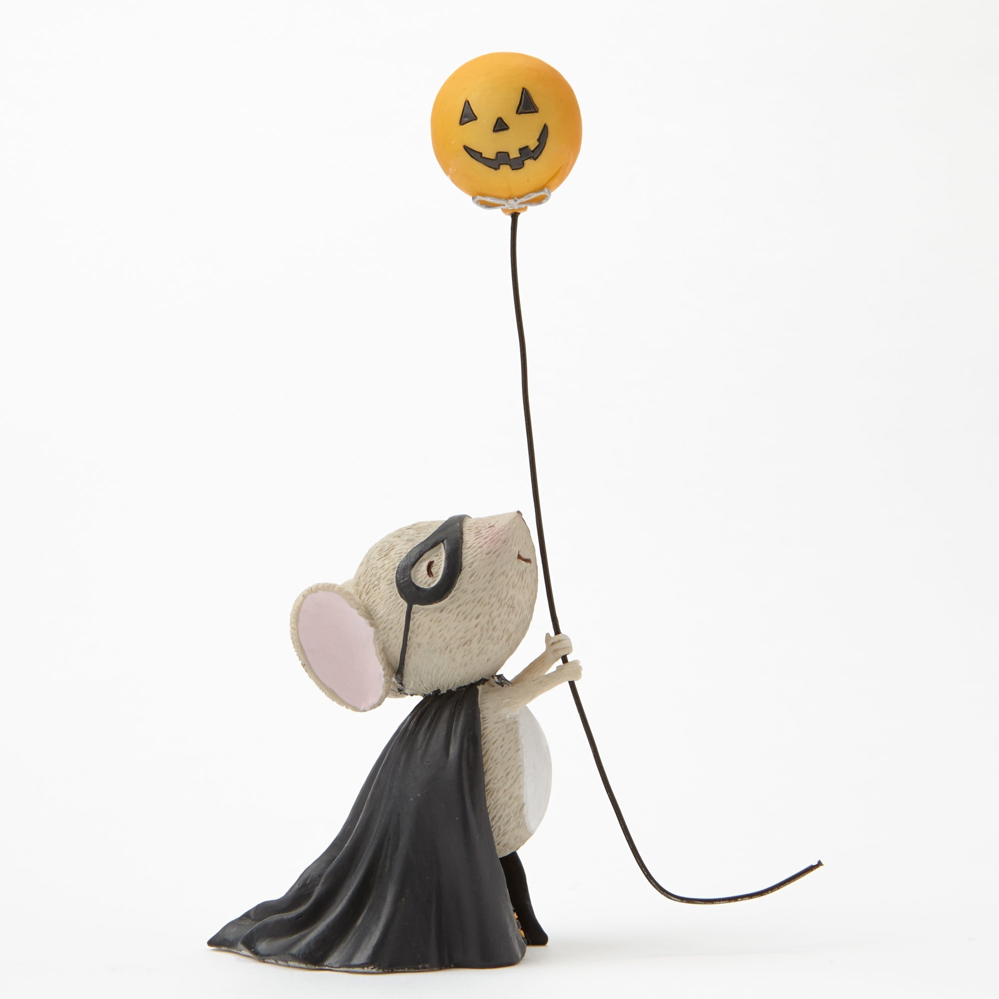 Mouse with Pumpkin Balloon Figurine