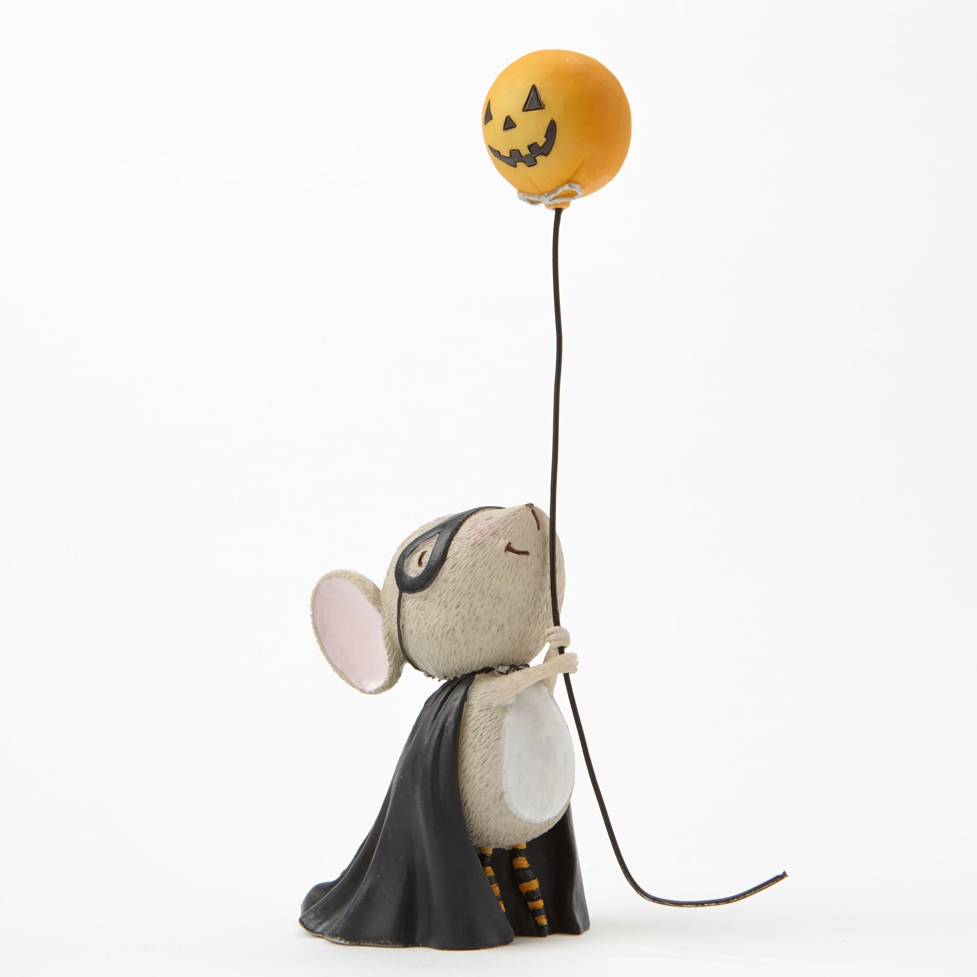 Mouse with Pumpkin Balloon Figurine