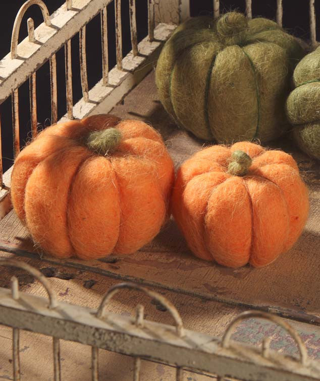 Orange Wool Pumpkins