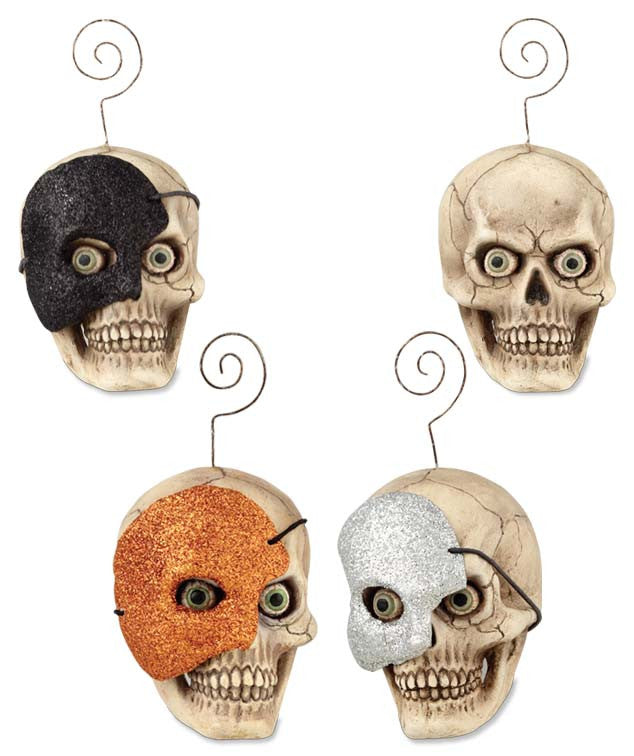 Skull with Mask Ornaments