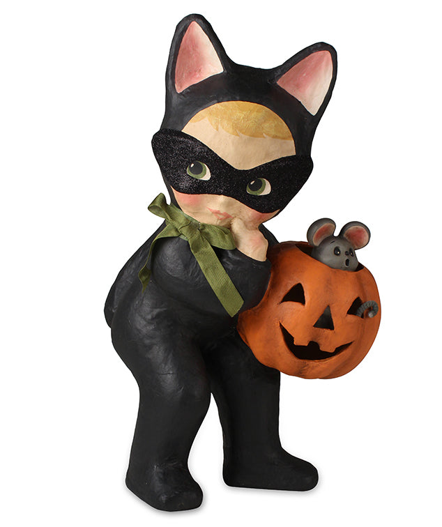 Cat Girl with Pumpkin