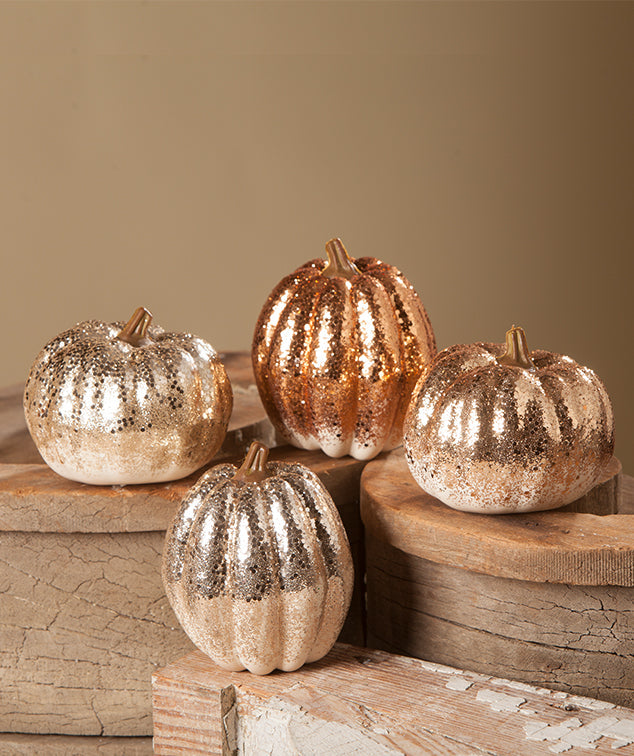 Elegant Glitter Pumpkins
