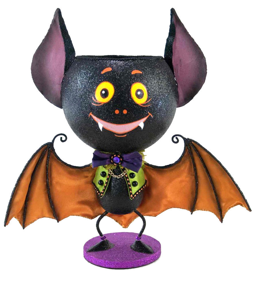 Katherine's Collection Pumpkin Patch Bat Candy Container