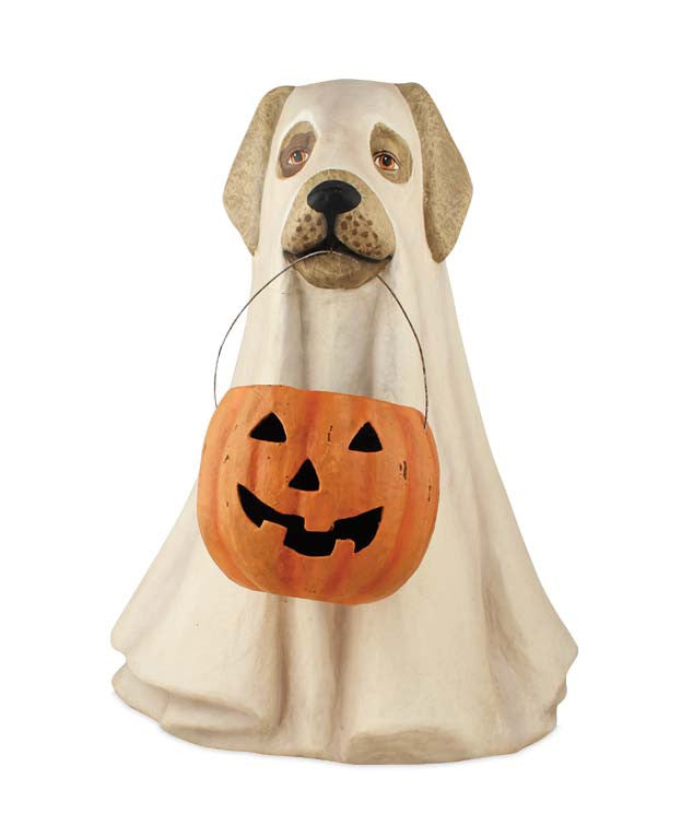 Large Paper Mache Ghost Dog