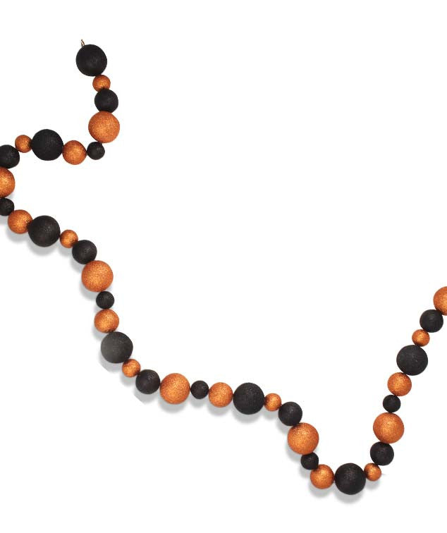 Orange & Black Halloween Ball Garland