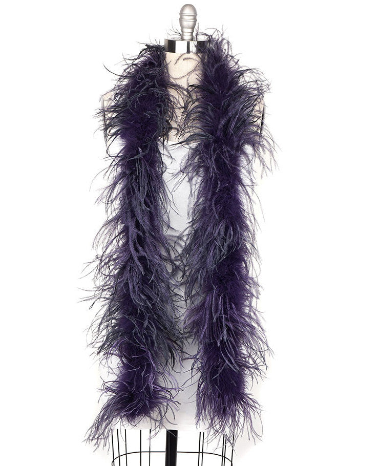 Queen of Halloween Purple Ostrich Feather Boa