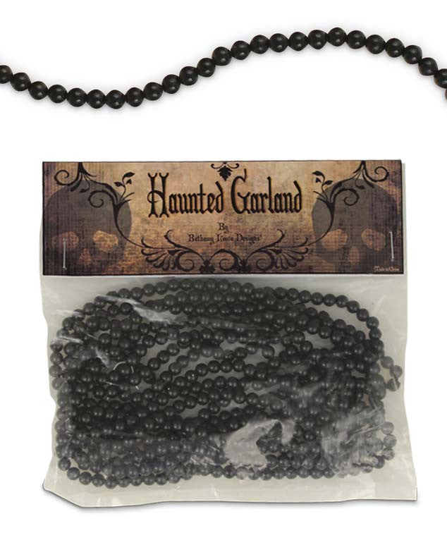 Shiny Black Bead Garland